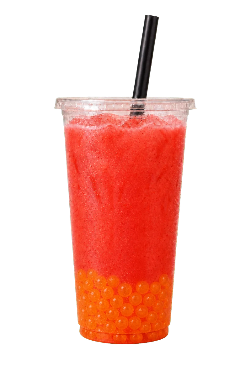 Agua fresca de fresa made with real strawberry over ice