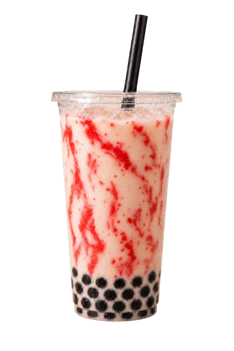 Strawberry horchata with real fruit puree